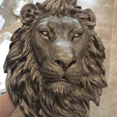 La Tête de Lion en Bronze! Un Rêve Animalier Sculpté par un Maîtrise Rare ?