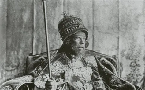 The Coronation of Menelik I: Vivid Colors and Expressive Faces Illustrating Imperial Grandeur